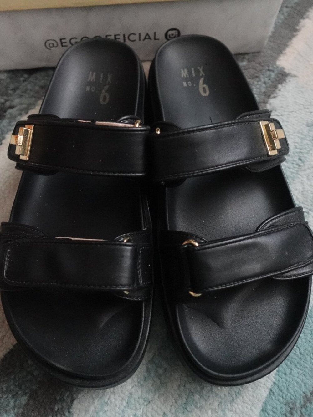 Black Platform Sandals - Like New - Size 10M